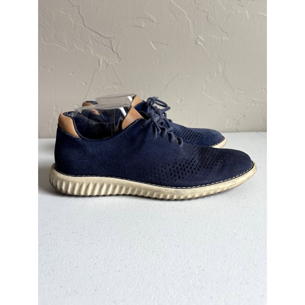 STEVE MADDEN VAELEN Blue SUEDE OXFORD SNEAKER Size 8